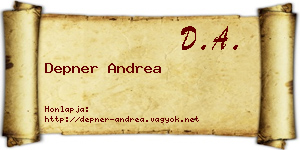 Depner Andrea névjegykártya